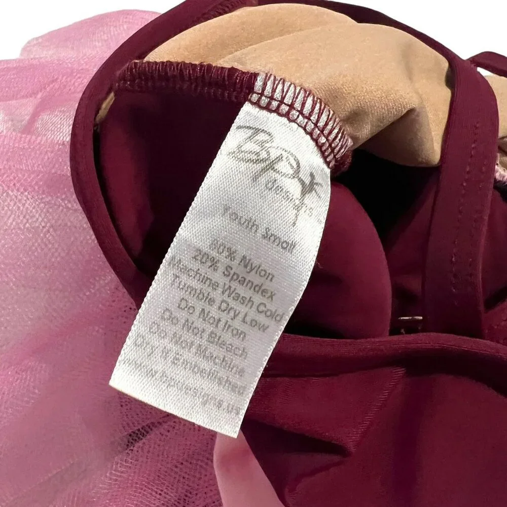 BP Designs YS Wine / Pink Ballet Tutu Leotard
